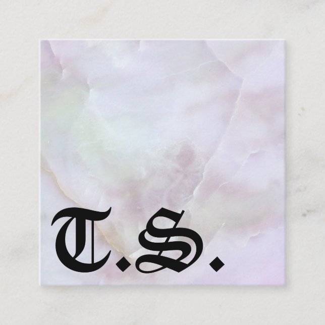 Carte De Visite Carré Lettre noire traditionnelle (Devant)