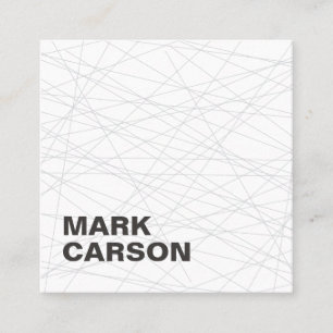 Carte De Visite Carré Lignes de déplacement modernes en gras Professionn