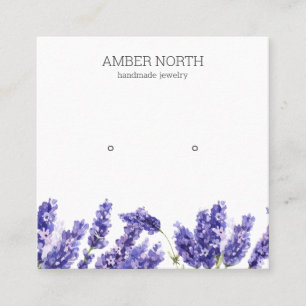 Carte De Visite Carré Lilac Lavender Bijoux à fleurs Écran d'oreille