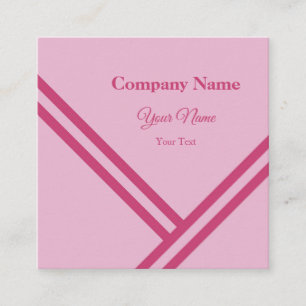 Carte De Visite Carré Lilac Pink Diagonal Stripes Design Graphique Moder