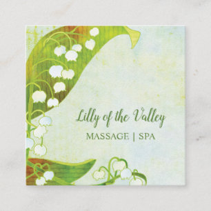 Carte De Visite Carré Lily de la flore de la vallée