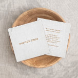 Carte De Visite Carré Linge gris moderne, minimaliste professionnel<br><div class="desc">Chic et propre avec simple façade de nom. Il s'agit d'une image numérique de tissu de lin gris clair - il n'y a pas de surface surélevée. Pour les matériaux de marquage correspondants, envoyez-moi un courriel à maurareed.designs@gmail.com. Pour des logos préfabriqués de haute qualité visitez logoevolution.co. Design original par Maura...</div>
