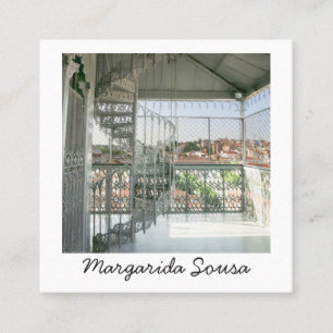 Carte De Visite Carré Lisbonne Portugal Ville Europe Photo Tourisme