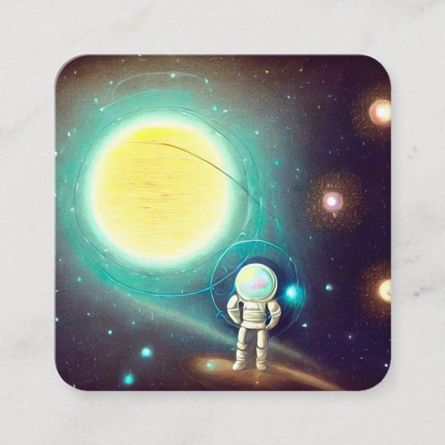 Carte De Visite Carré Little Astronaut (Devant)