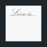 Carte De Visite Carré Livre d'or du mariage Laissez-nous une note L'amou<br><div class="desc">Cartes de conseil "Day of stationery" de mariage blanc de base à utiliser à la place d'un livre d'or. Laissez ces petites cartes et laissez vos invités écrire leur message.</div>
