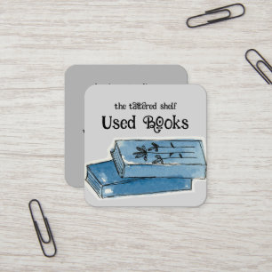 Carte De Visite Carré Livres D'Occasion À Vendre Boite Dessin D'Encre De