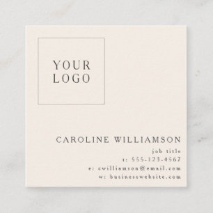 Carte De Visite Carré Logo Carré Minimaliste Moderne Professionnel Ivoir