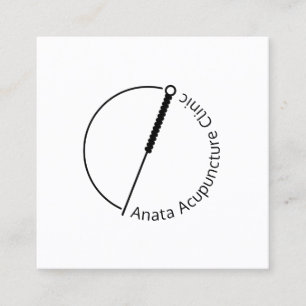 Carte De Visite Carré Logo d'aiguilles acupuncturiste