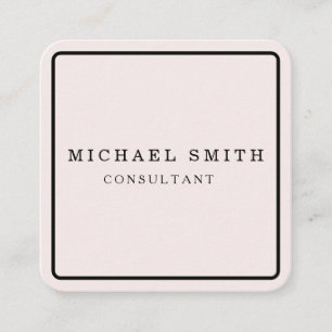 Carte De Visite Carré Logo de code QR moderne personnalisé minimaliste