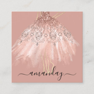 Carte De Visite Carré Logo de la Parties scintillant du concepteur de mo