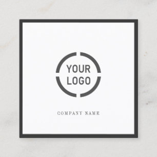 Carte De Visite Carré Logo de l'entreprise personnalisée de la frontiè