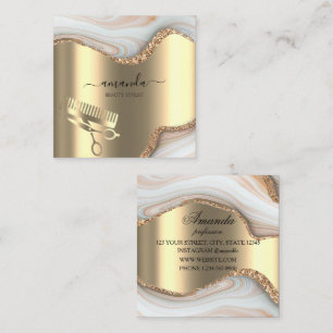 Carte De Visite Carré Logo de Maquillage Professionnel Tropic Body SPA B