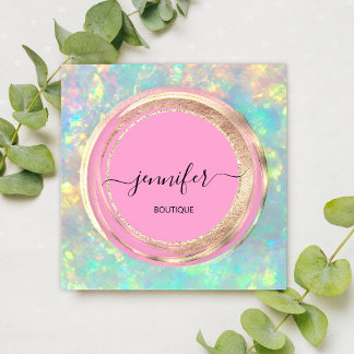 Carte De Visite Carré Logo de Parties scintillant de code QR Gold Drives