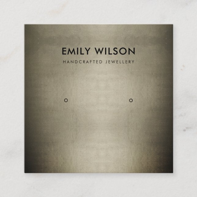 CARTE DE VISITE CARRÉ LOGO DE REGAL PALE GOLD SILVER STUD EARRÊT EARRÊT  (Devant)