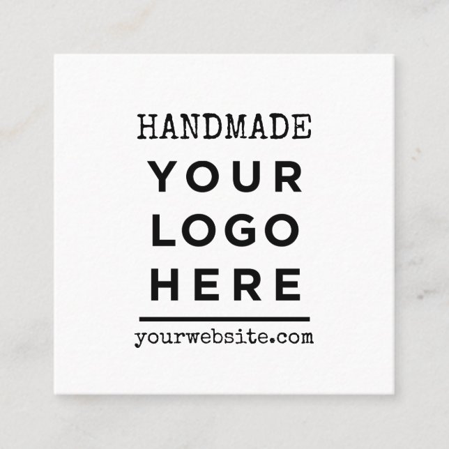 Carte De Visite Carré Logo d'entreprise personnalisé (Devant)