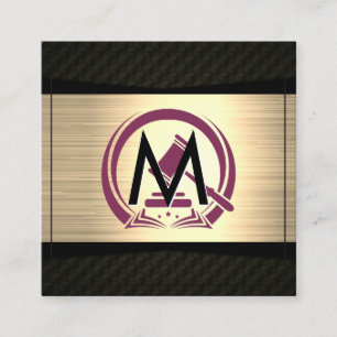 Carte De Visite Carré Logo Droit et Ordre Procureur