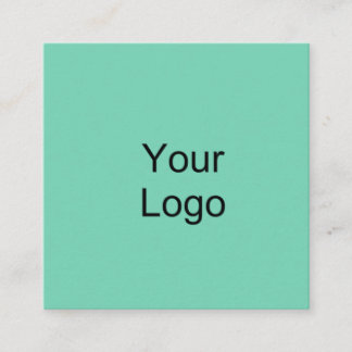 Carte De Visite Carré Logo fait sur commande, vert de Seafoam