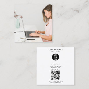 Carte De Visite Carré Logo minimaliste moderne simple pour entreprise Ph