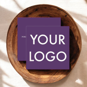 Carte De Visite Carré Logo minimaliste moderne violet