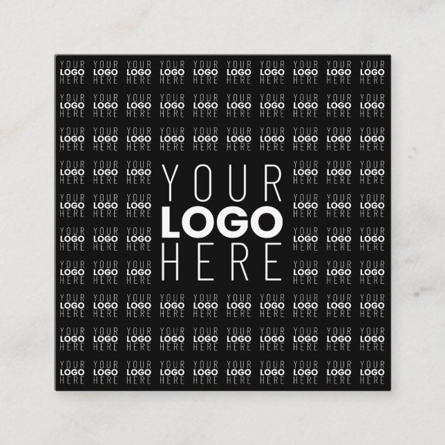 Carte De Visite Carré Logo ou image Carrelé Motif Grand Centre Logo (Devant)