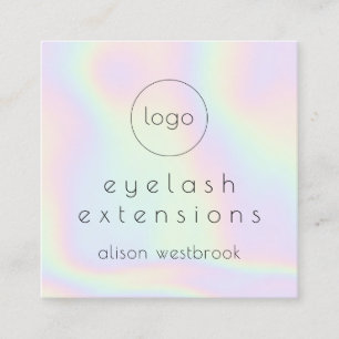 Carte De Visite Carré Logo personnalisé des extensions pour les cils arc