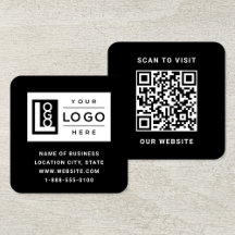 Logo personnalisé noir moderne et code QR