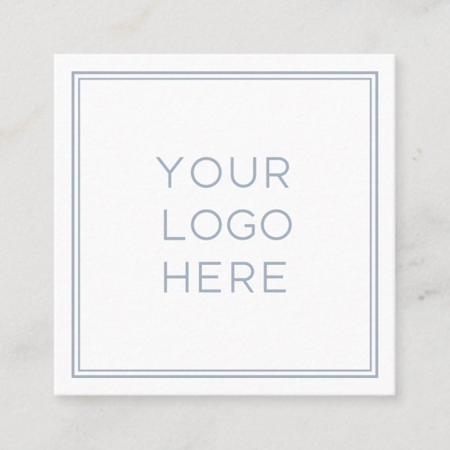 Carte De Visite Carré Logo personnalisé professionnel| Simple et minimal (Devant)