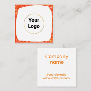 Carte De Visite Carré Logo personnalisé simple et élégant ici société g