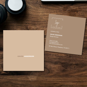 Carte De Visite Carré Logo Professionnel Moderne Simple Minimaliste