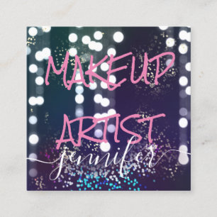 Carte De Visite Carré Logo Professionnel Nails Beauté Hair Film Maker