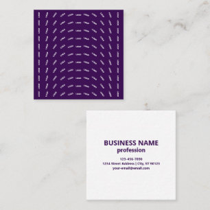 Carte De Visite Carré Logo Unique ou Motif d'Image Téléchargée Violet