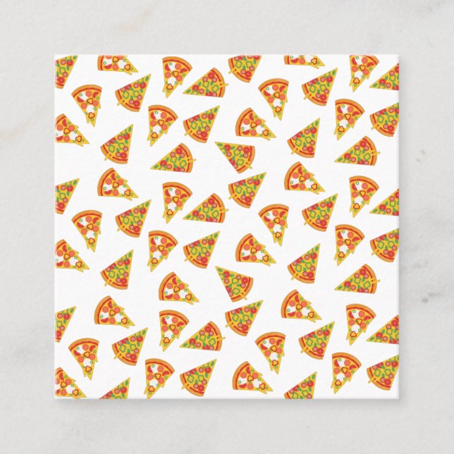 Carte De Visite Carré Love Pizza (Devant)