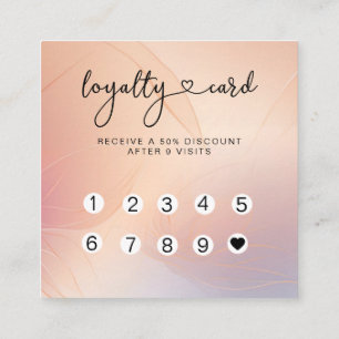 Carte De Visite Carré Loyauté 10 clous Lashes Marbre