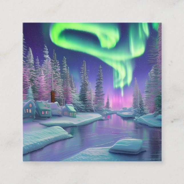 Carte De Visite Carré Lumières du Nord (Devant)