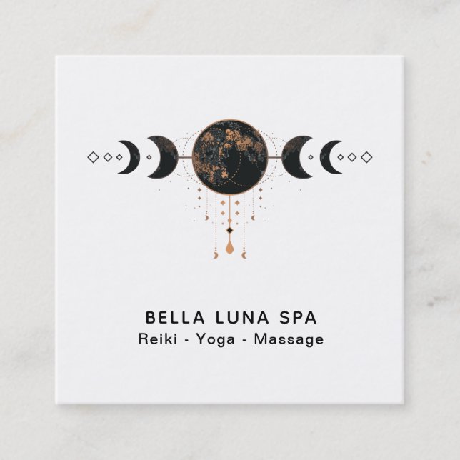 Carte De Visite Carré *~* Lune cosmique lunaire Universe Shaman Moons (Devant)