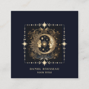 Carte De Visite Carré Lune mystique céleste