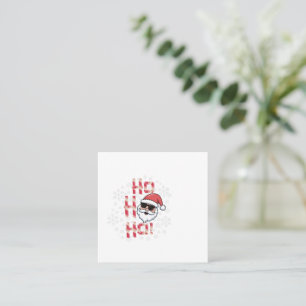 Carte De Visite Carré Lunettes de soleil de Père Noël Rétro Cool Porte-c