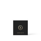 Luxe Chic Gold Circle Moderne Monogramme Noir