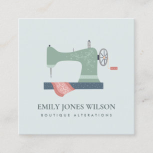 CARTE DE VISITE CARRÉ MACHINE À VOIE ROSE DE L'ORANGE DE L'AQUA VERT GR