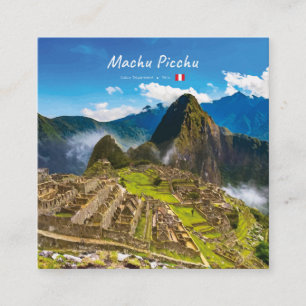 Carte De Visite Carré Machu Picchu, Pérou - Ruines de la citadelle inca