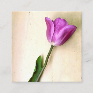 Carte De Visite Carré Magenta Tulip poétique