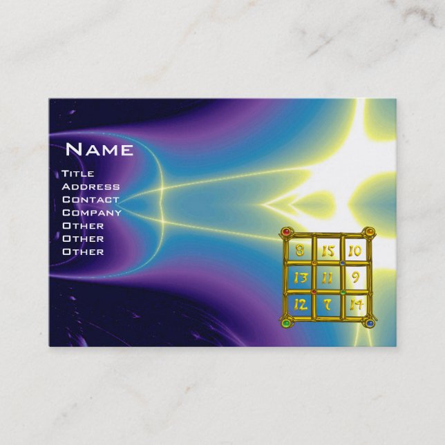 Carte De Visite CARRÉ MAGIC 33, bleu violet (Devant)