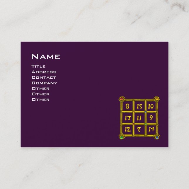 Carte De Visite CARRÉ MAGIC 33, Noir violet (Devant)