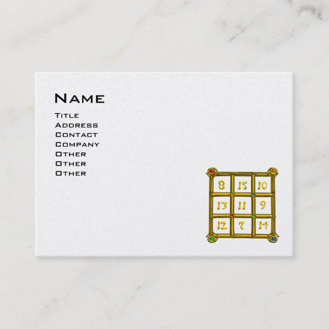 Carte De Visite CARRÉ MAGIC 33, Papier perle noir et blanc (Devant)