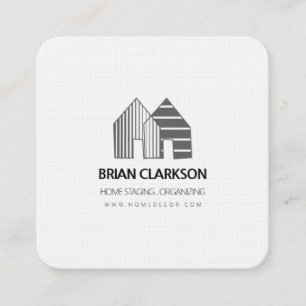 Carte De Visite Carré Maisons Construction Nettoyage Immobilier