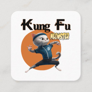 Carte De Visite Carré Maître de Kung Fu Miaou