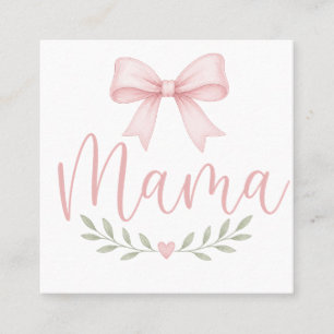 Carte De Visite Carré Maman Coquette Mignonne Design Esthétique pour Mam