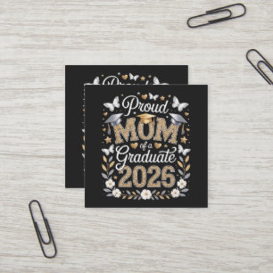 Carte De Visite Carré Maman fière d'une diplômée de 2026