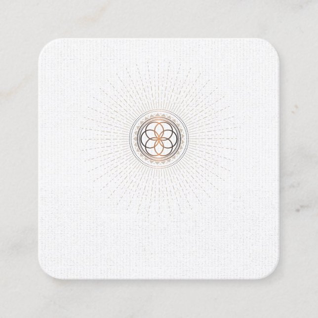 Carte De Visite Carré *~* Mandala Sacré Géométrie Alchimie Shaman (Devant)