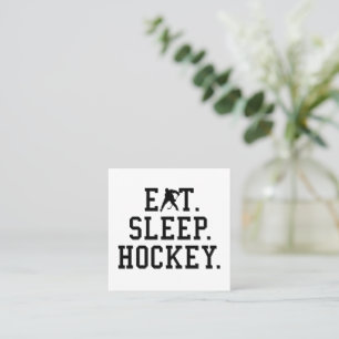 Carte De Visite Carré Manger Dormir Hockey - Les Amoureux du Hockey